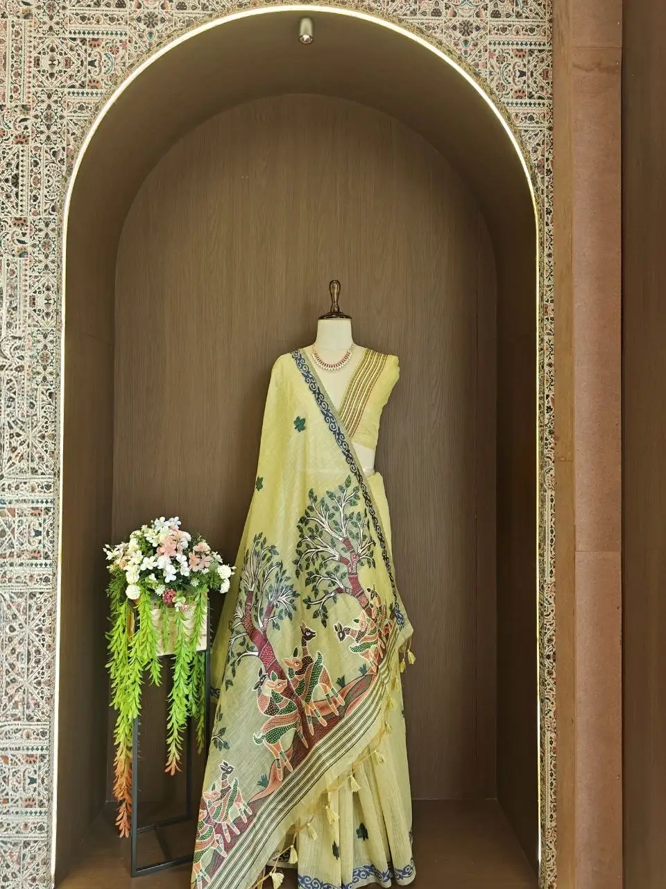 Muga Cotton Saree -  Peach Rose